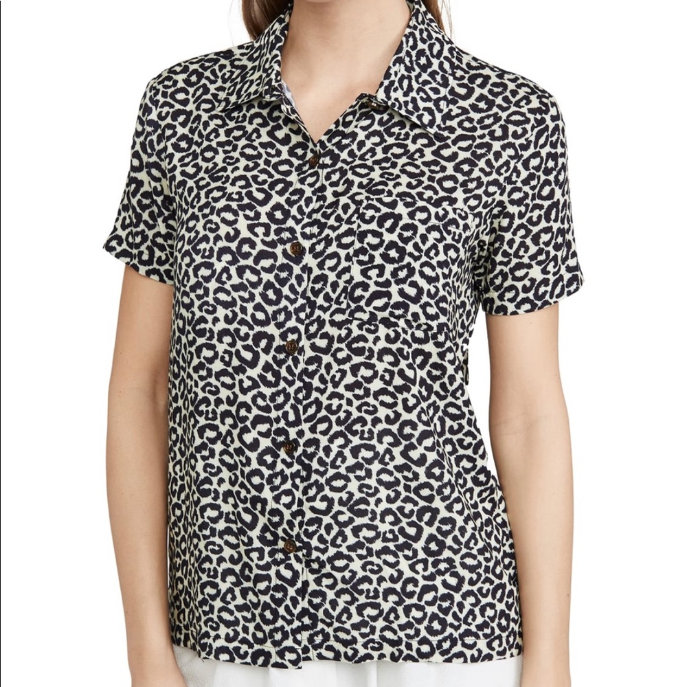 Solid & Striped Cabana leopard summer shirt